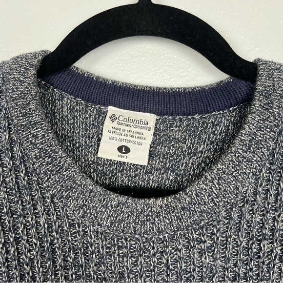 Columbia Knit Sweater Gray Sz L - Picture 4 of 6